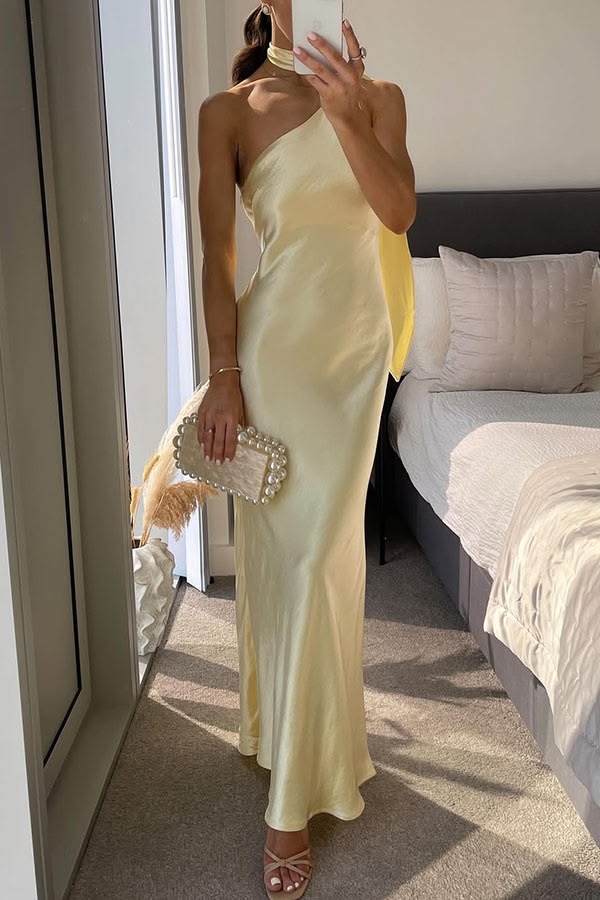 SOKYND Lanna One-Shoulder Silk Evening Gown DressSOKYND-303639-XL-OS-40407XL