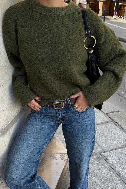 SOKYND Lara Ribbed Knit Sweater SweaterSOKYND-480535-S-GREEN-65591GreenOne Size