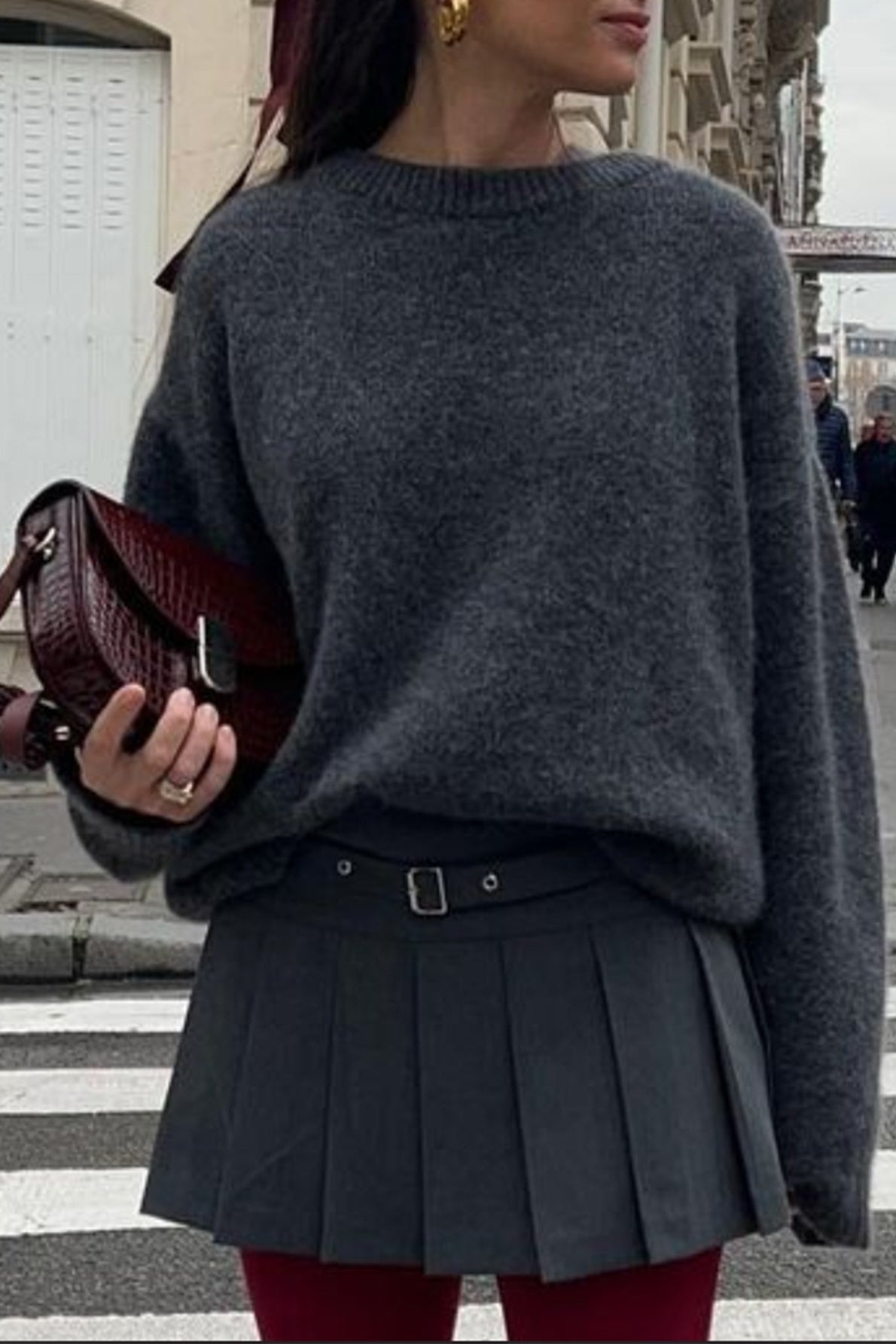 SOKYND Lara Ribbed Knit Sweater SweaterSOKYND-480535-S-GREY-96663GreyOne Size