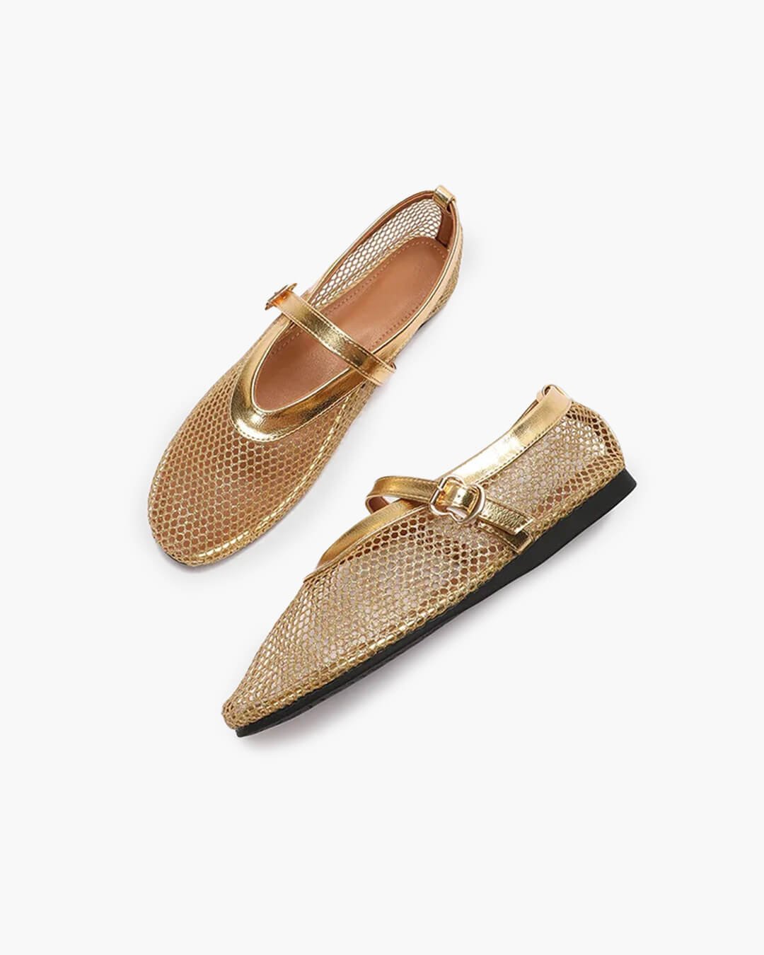 SOKYND Laura Mesh Ballet Flats ShoesWhite35