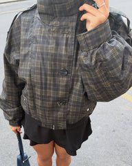 Laura Vintage Karo-Bomberjacke