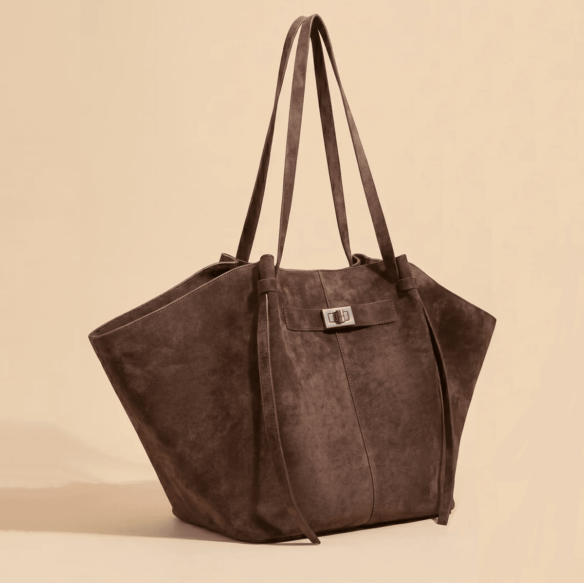 SOKYND Leah Bat-Wing Suede Tote Bag BagSOKYND-856471-BRO-OS-95767Brown