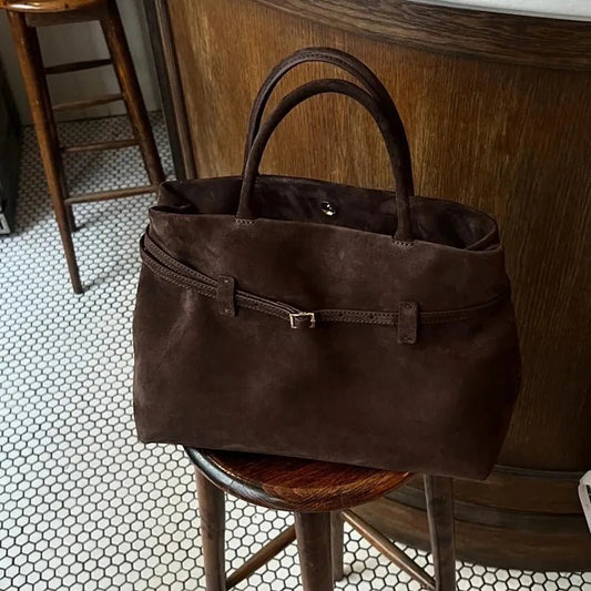 Leah Frosted Suede Tote Bag