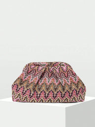Clutch Lena Jacquard Plissada