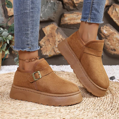 SOKYND Lena Slip-On Suede Platform Ankle Booties ShoesSOKYND-016215-ORA-36-92695Camel36