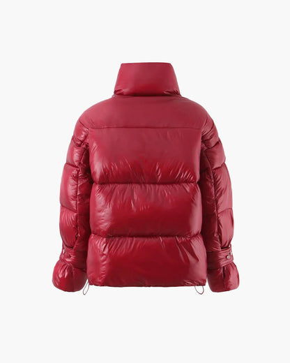 SOKYND Linda Shiny Puffer Jacket JacketRedS