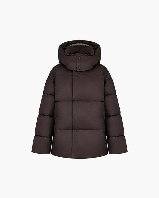 SOKYND Lola Oversized Puffer Jacket with Detachable Hood JacketSOKYND-468055-BRO-S-17399BrownS