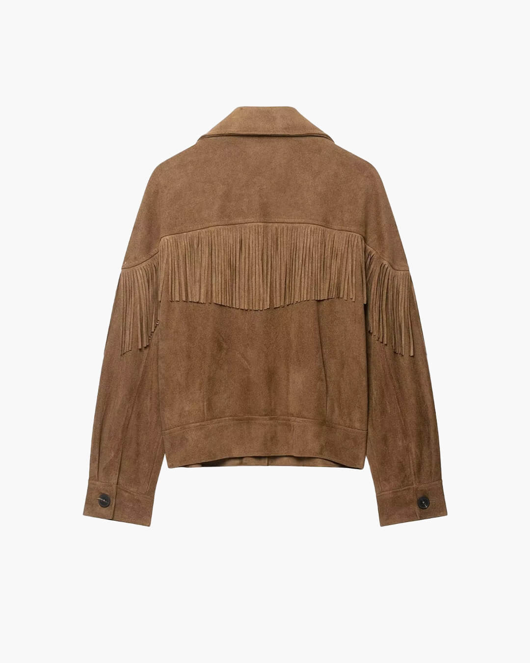 SOKYND Lucy Faux Suede Fringe Western Jacket JacketSOKYND-908375-BRO-XS-93847BrownXS