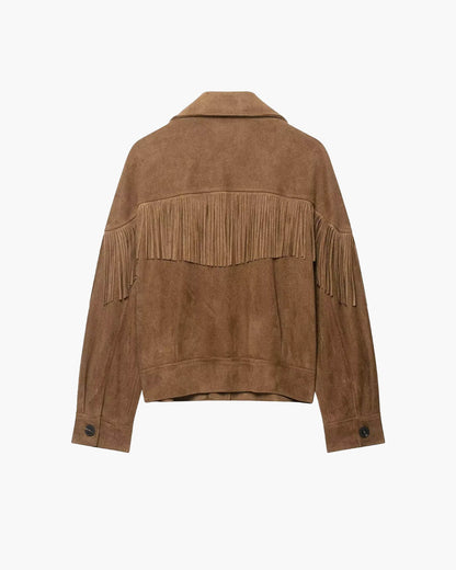 SOKYND Lucy Faux Suede Fringe Western Jacket JacketSOKYND-908375-BRO-XS-93847BrownXS