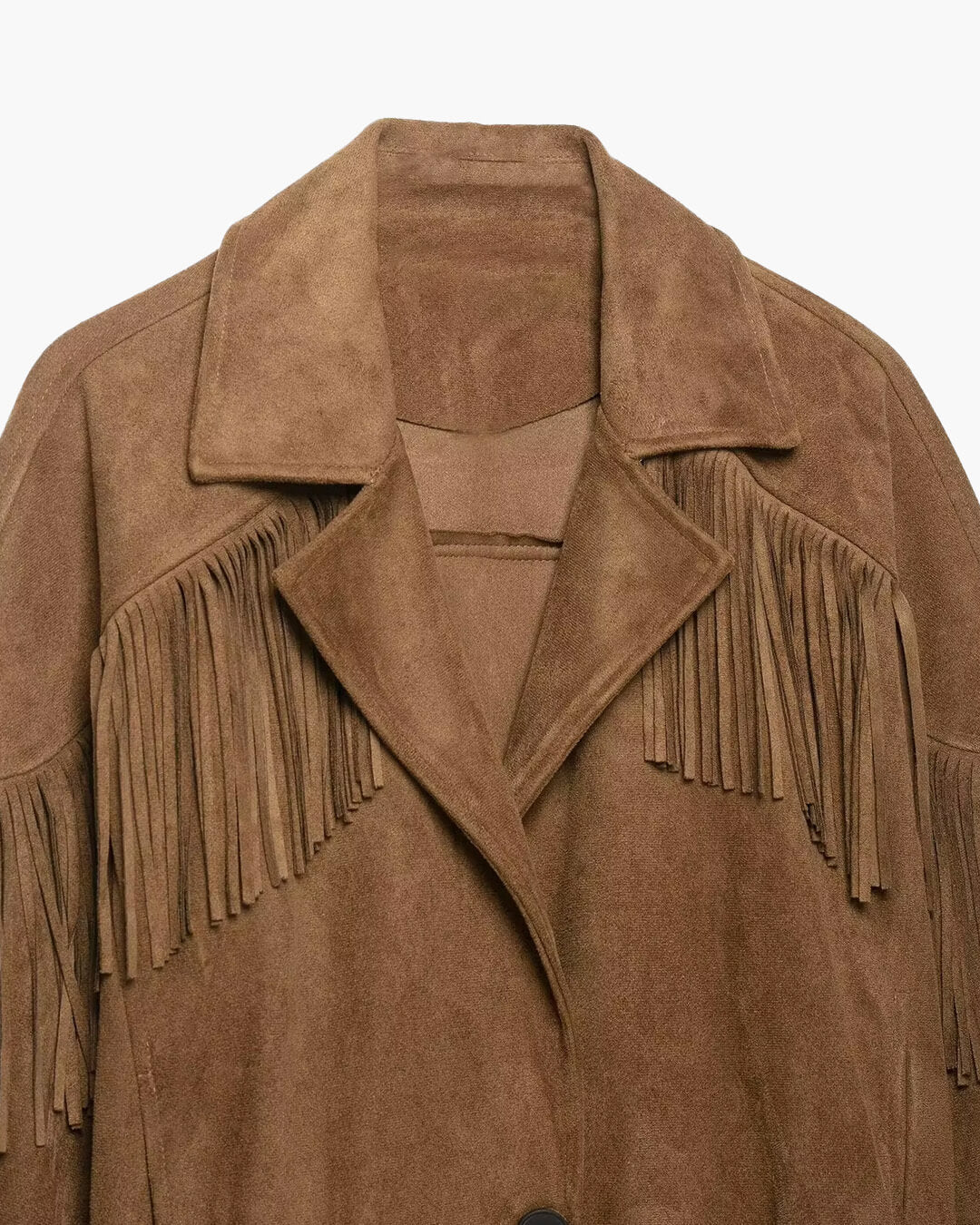 SOKYND Lucy Faux Suede Fringe Western Jacket JacketSOKYND-908375-BRO-XS-93847BrownXS