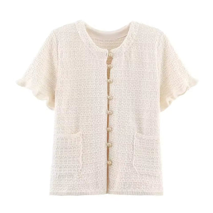 SOKYND Luella Knitted Tank Pleated Skirt Set Matching SetsBeige TopS