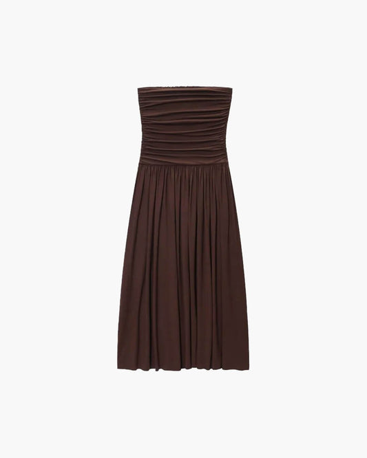 SOKYND Luz Strapless Ruched Maxi Dress Dressesvn1774219786668230346S