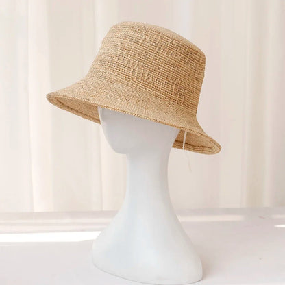 SOKYND Madison Raffia Bucket Hat AccessoriesSOKYND-176343-TAN-56-37047Light Brown56-58 cm