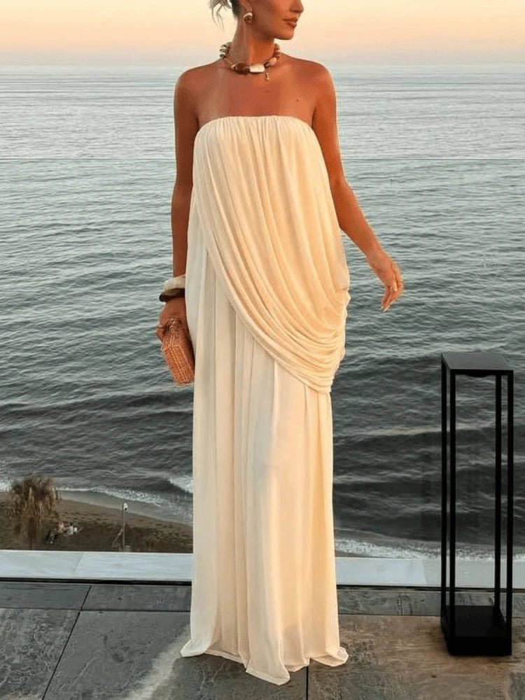 SOKYND Madison Strapless Pleated Maxi Dress DressSOKYND-749527-L-OS-63063L