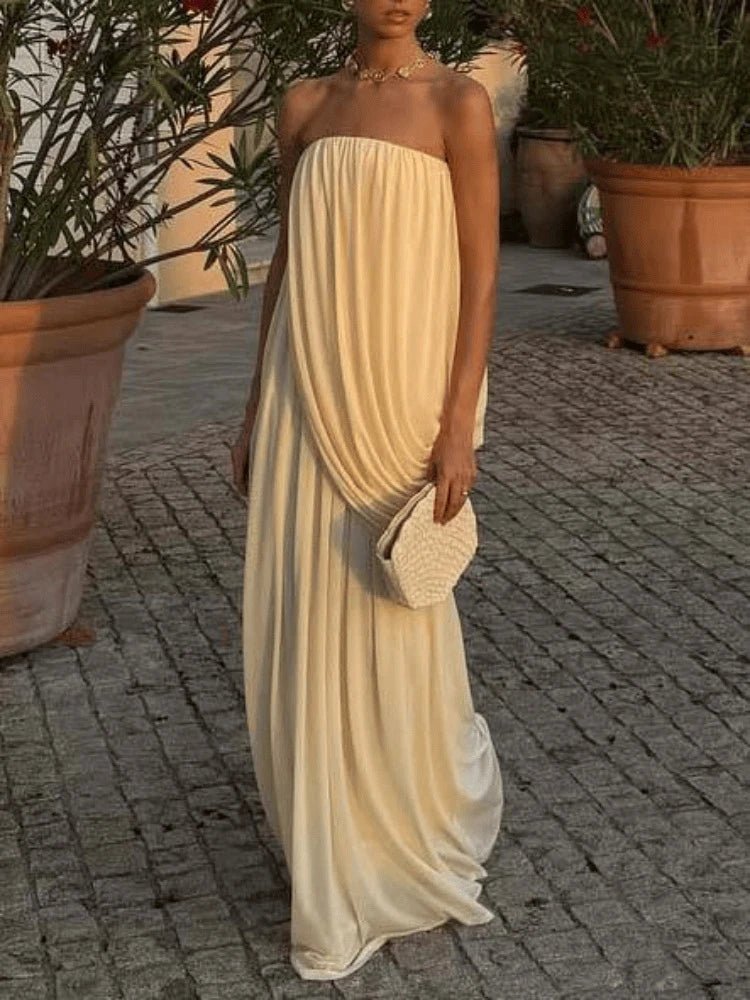 SOKYND Madison Strapless Pleated Maxi Dress DressSOKYND-749527-S-OS-97527S