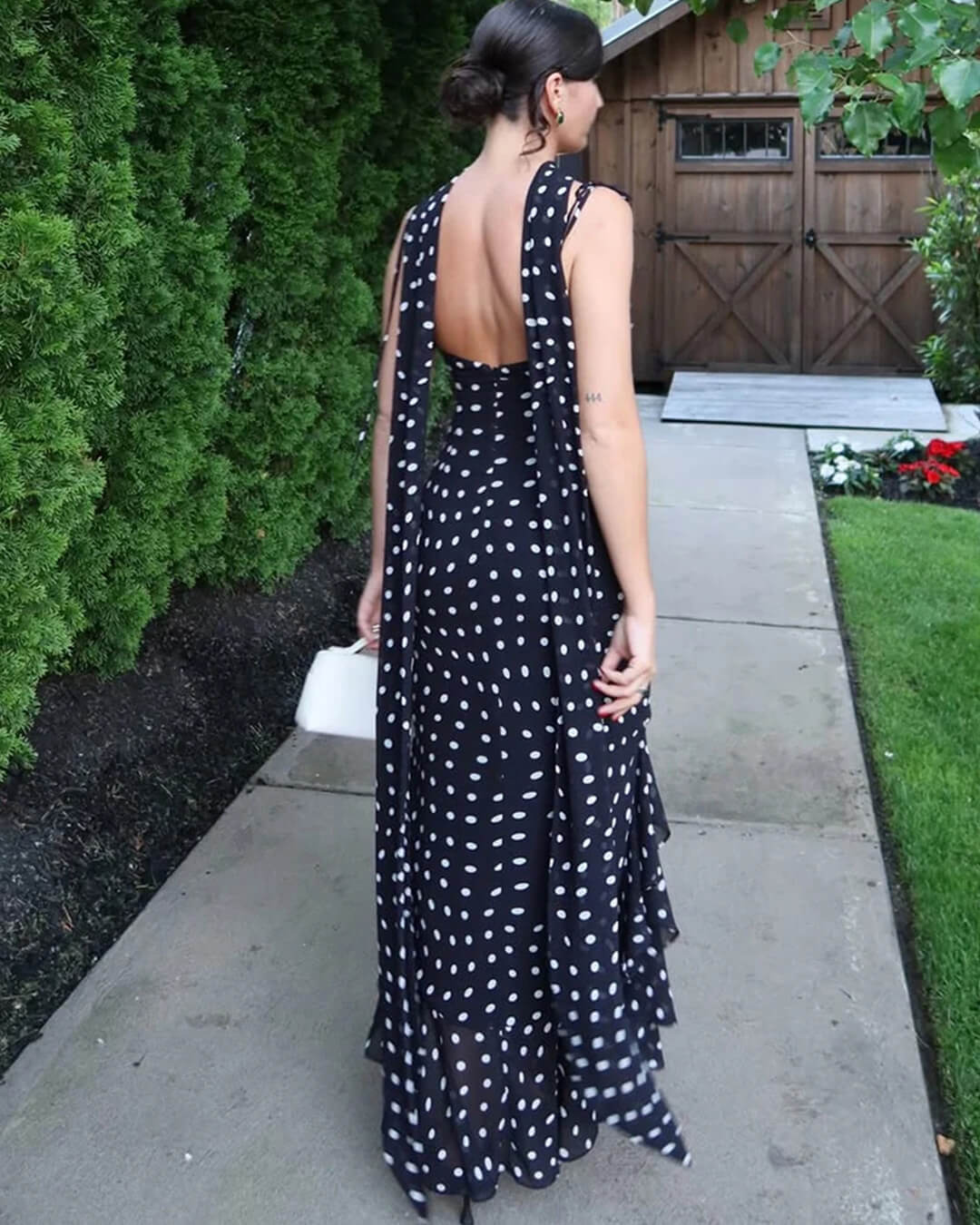 SOKYND Maica Polka Dot Maxi Dress DressL