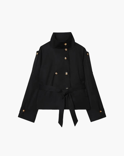 SOKYND Mara Stand Collar Crop Trenchcoat Coats & JacketsSO1774219786663370370TrenchM