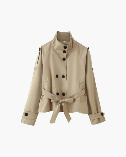 SOKYND Mara Stand Collar Crop Trenchcoat Coats & JacketsgV1774219786663207144TrenchXS