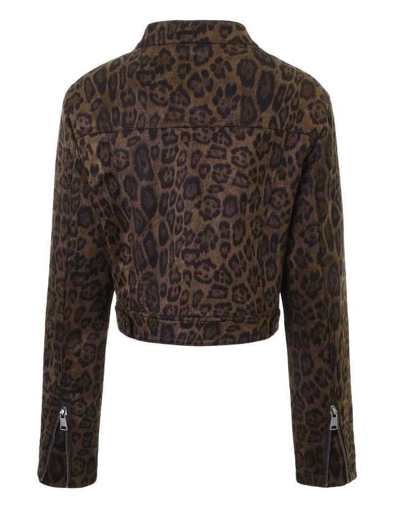 SOKYND Maria Coral Leopard Cropped Jacket JacketSOKYND-690327-XS-OS-65335XS