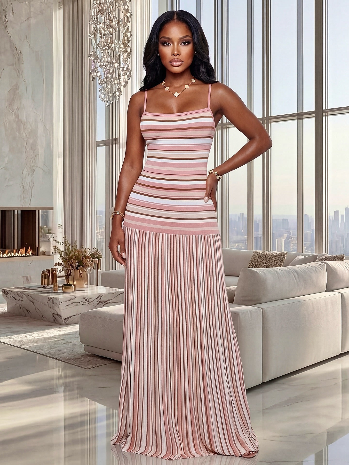 SOKYND Maria Striped Cami Maxi Dress DressSOKYND-259415-XL-OS-28887XL