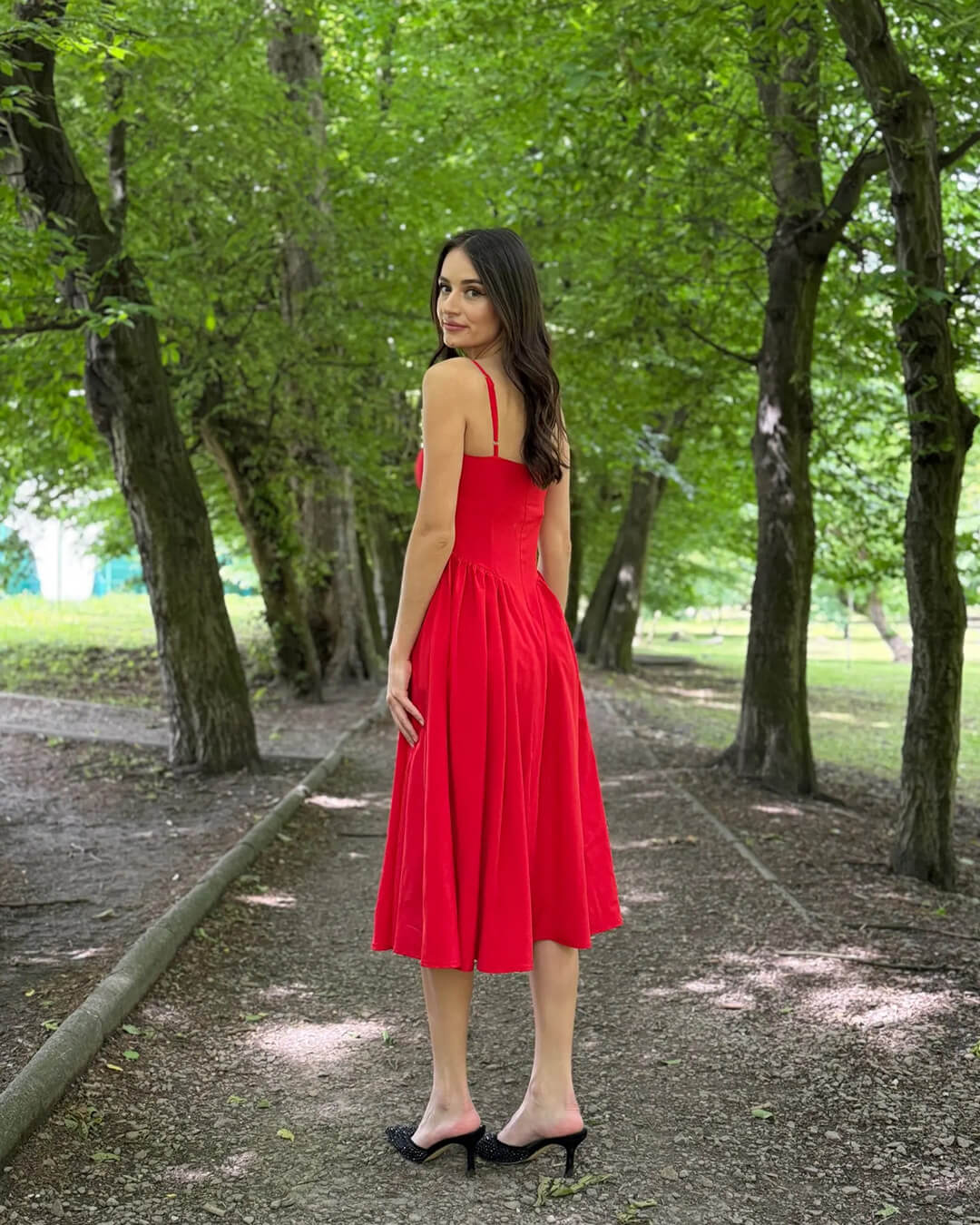 SOKYND Marjorie Sleeveless Strap Midi Dress DressessV1772777205902594170RedXS