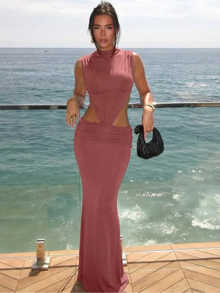 SOKYND Matilda Cutout Backless Maxi Dress DressSOKYND-174807-L-OS-39735Brick RedL