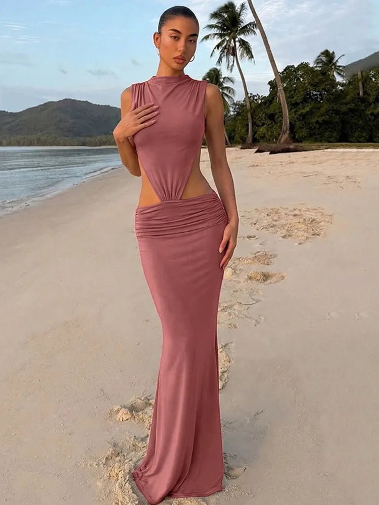 SOKYND Matilda Cutout Backless Maxi Dress DressSOKYND-174807-S-OS-74199Brick RedS