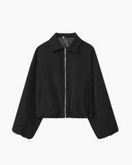 Cazadora bomber Meera con mangas abullonadas