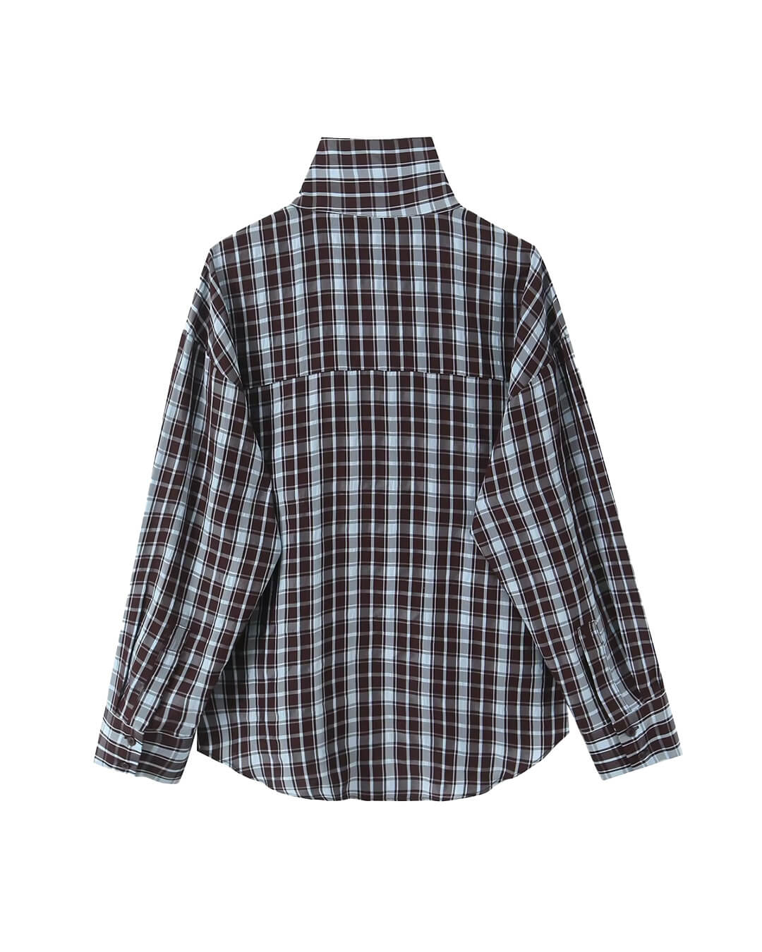 SOKYND Mia Poplin Plaid Wrap Shirt ShirtSOKYND-742679-L-OS-46935L