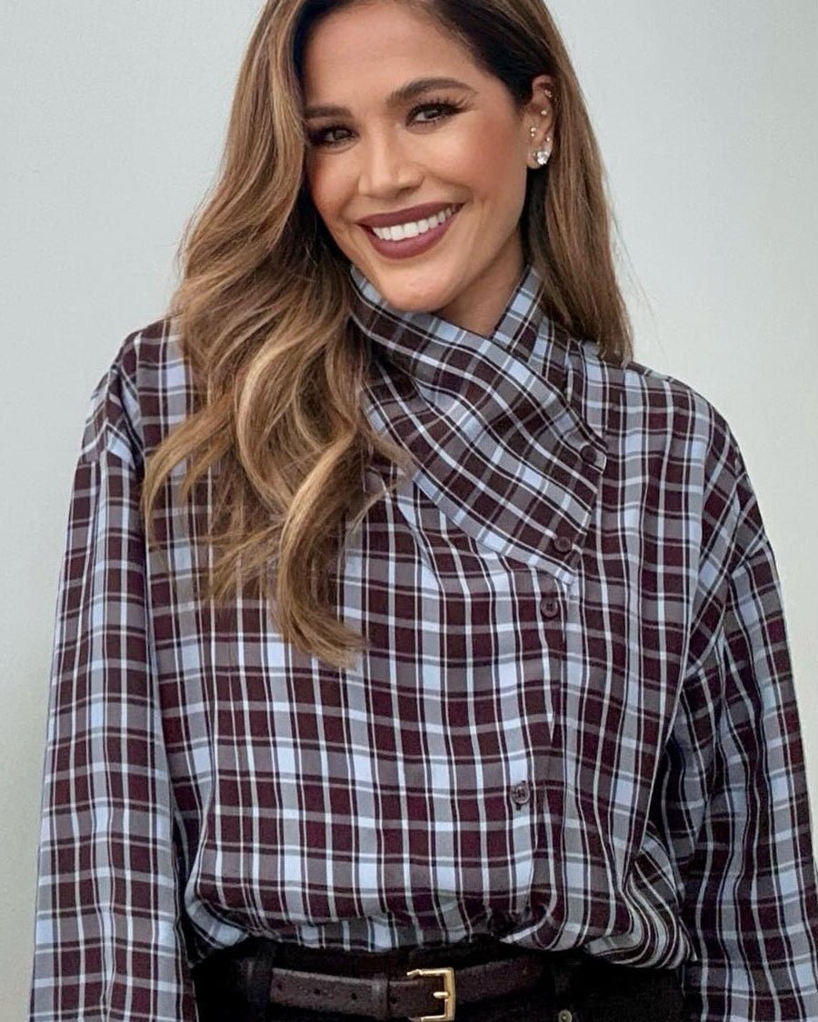 SOKYND Mia Poplin Plaid Wrap Shirt ShirtSOKYND-742679-S-OS-81399S