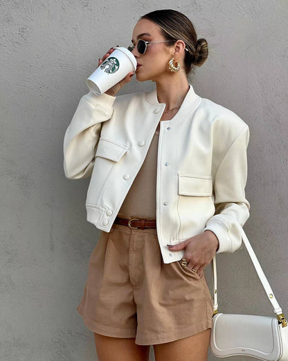 SOKYND Mila Bomber Jacket JacketSOKYND-445335-OAT-S-26423OatmilkS