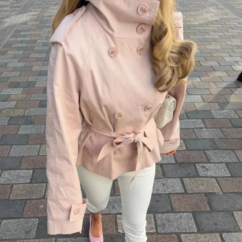 SOKYND Miriam Belted Trench Jacket CoatSOKYND-416471-PIN-S-94743PinkS