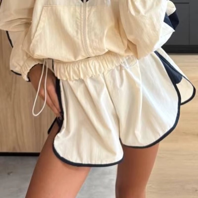 SOKYND Miriam Chevron Windbreaker Shorts Set Matching SetsSOKYND-805079-L-OS-52919L