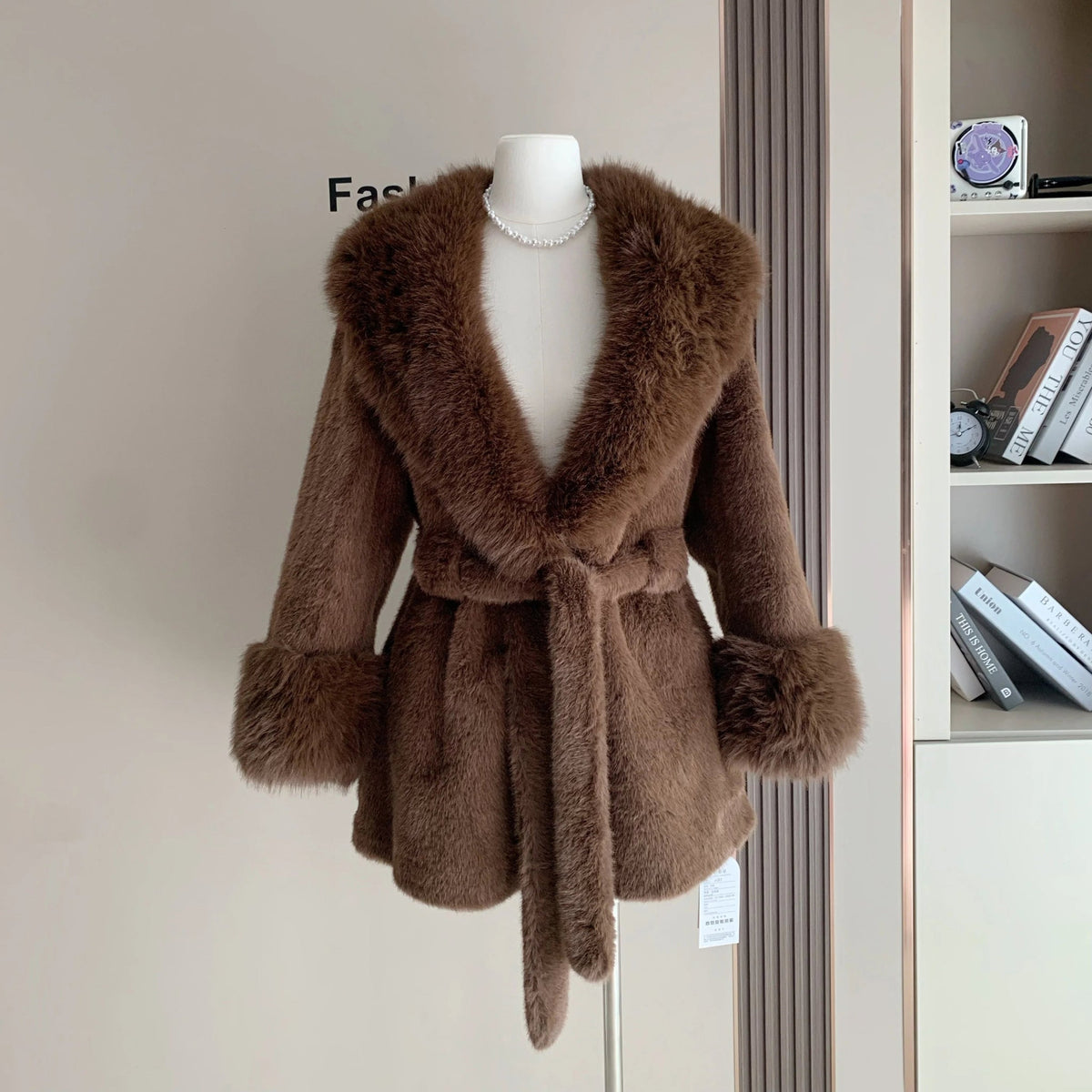 SOKYND Miriam Faux Fur Trim Coat CoatSOKYND-365143-BLA-S-19383BlackS