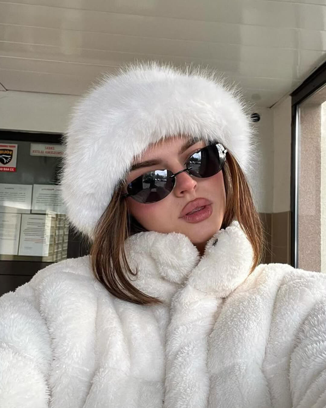 SOKYND Natasha Faux Fur Hat HatsfM1767356248749777600Brown