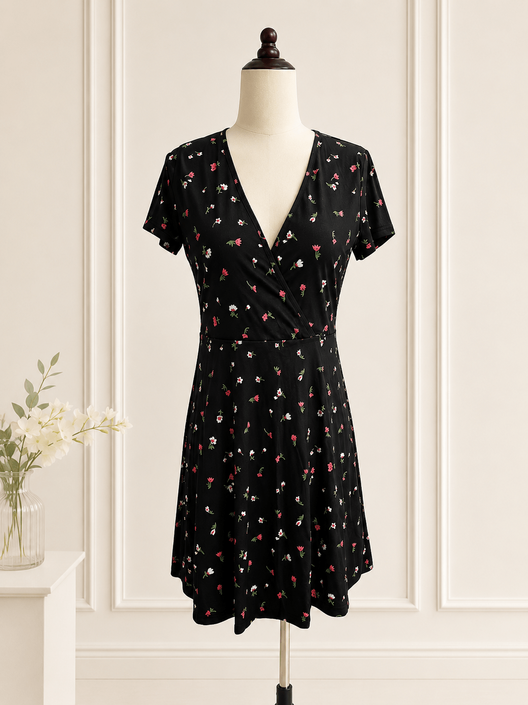 SOKYND Nina Floral Mini Dress DressSOKYND-719959-BLA-S-24407BlackS