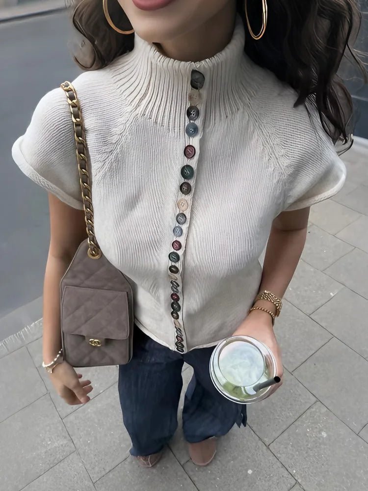 SOKYND Nina Ribbed Knit Cardigan Top CardiganSOKYND-450135-BEI-S-55287BeigeS