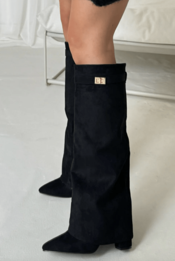 SOKYND Odelie Suede Boots Shoescj1767625273828841039Black42