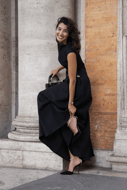 SOKYND Ofelia Mock Neck Maxi Dress DressSOKYND-309463-BLA-S-14999BlackS