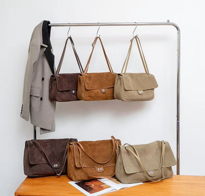 SOKYND Olivia Frosted Leather Retro Tote Bag BagCoffeeS
