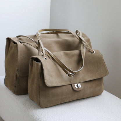 SOKYND Olivia Frosted Leather Retro Tote Bag BagCoffeeS