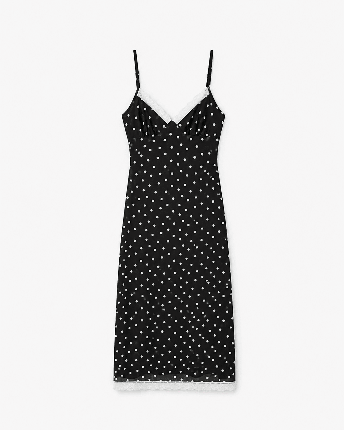 SOKYND Ophelia Lace Trim Polka Dot Dress DressesSOKYND-242071-BLA-M-41047BlackM