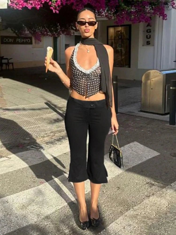 SOKYND Patricia Black Capri Pants BottomsM