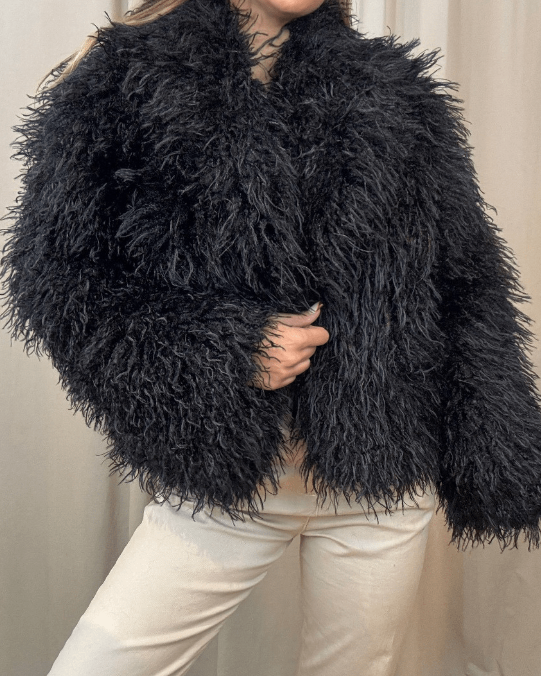 SOKYND Priscilla Fuzzy Faux Fur Coat Coats & JacketsPf1767356248755409153BlackXS