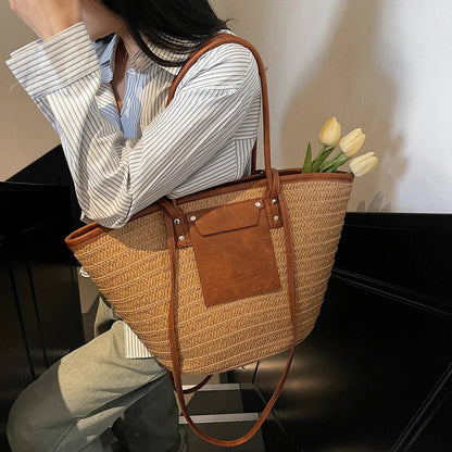 SOKYND Quinn Forest Woven Single - Shoulder Tote BagsBrown