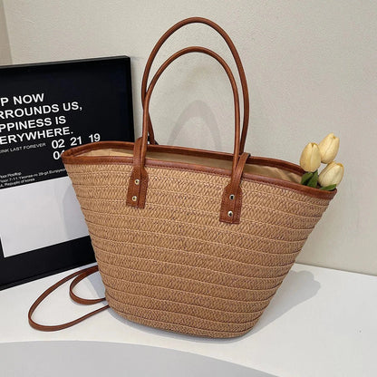 SOKYND Quinn Forest Woven Single - Shoulder Tote BagsBrown