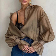 Blusa larga Quintin com mangas em sino