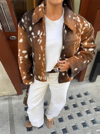 SOKYND Rachel Bambi Faux Fur Jacket JacketSOKYND-693463-SUI-S-95383JacketS