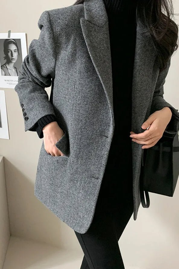 SOKYND Rebecca Oversized-Fit Blazer JacketSOKYND-644759-GRE-M-60407GreyM