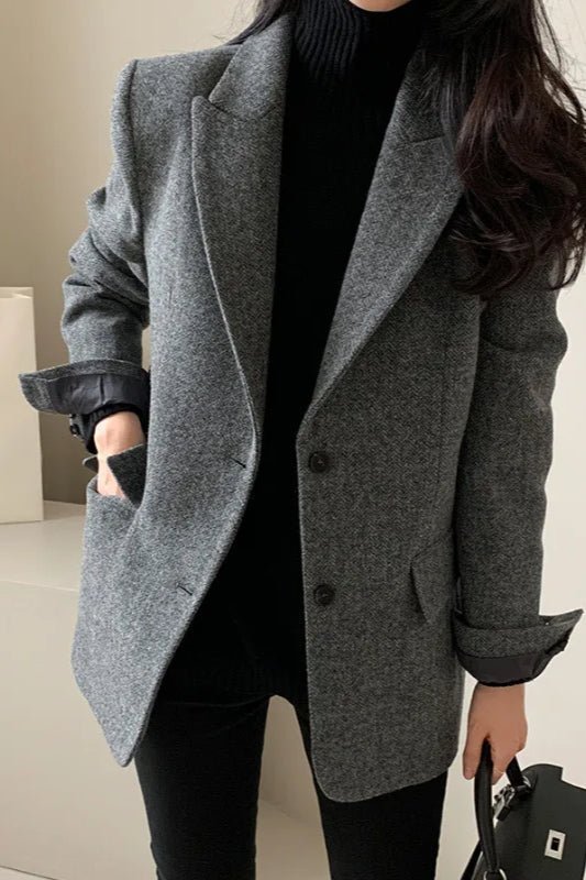 SOKYND Rebecca Oversized-Fit Blazer JacketSOKYND-644759-GRE-M-60407GreyM